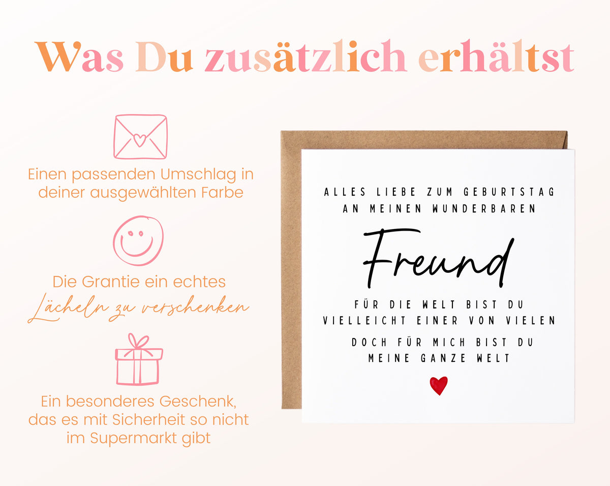 Geburtstagskarte Freund – Meine ganze Welt