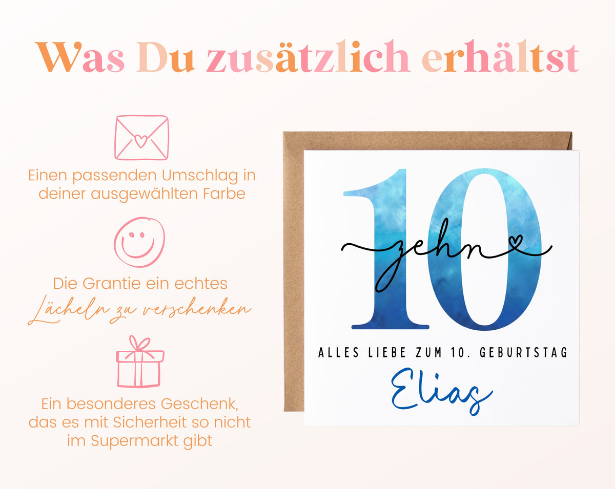 10. Geburtstag – Weitere Ansicht der Karte