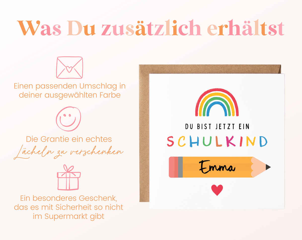 Personalisierte Einschulungskarte – Zusätzliche Informationen