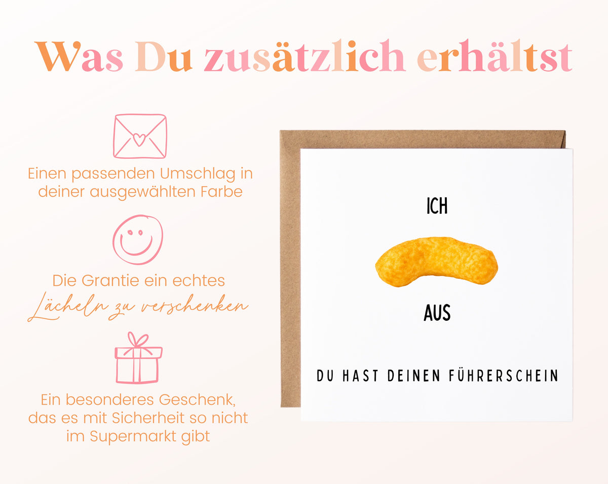 Führerscheinkarte inklusive passendem Umschlag