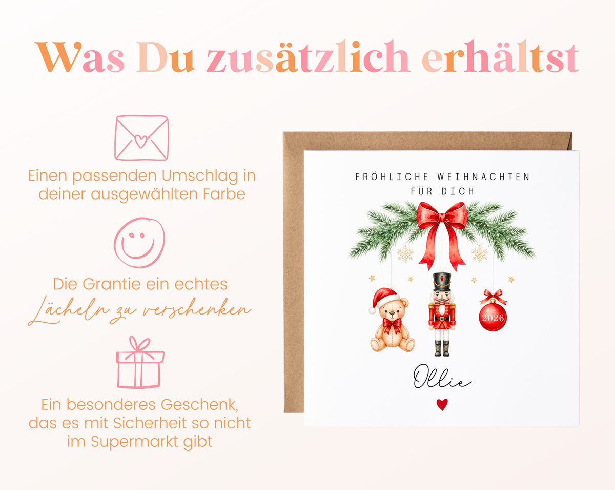 Personalisierbare Weihnachtskarte – Motiv 54