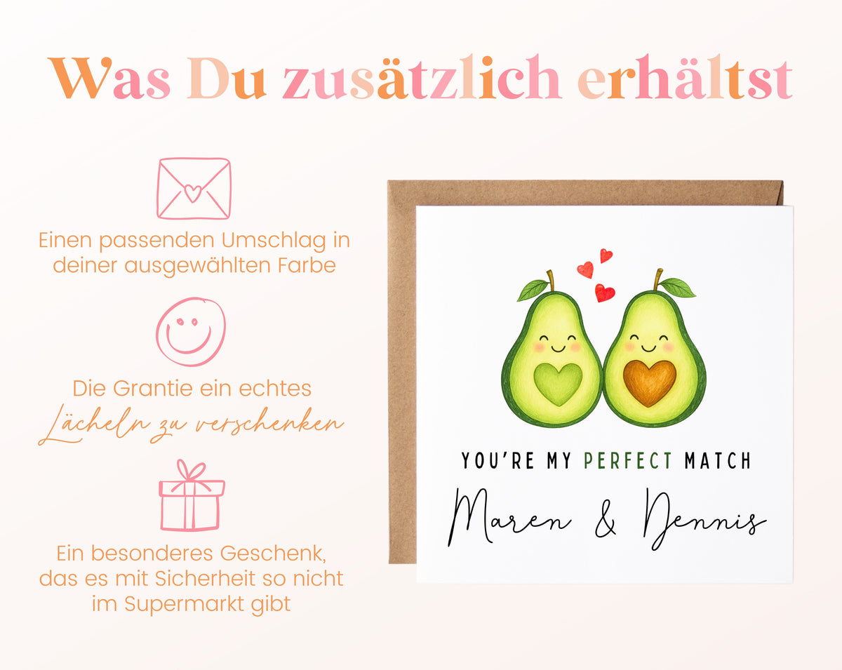 Personalisierte Karte Avocados – Zusätzliche Informationen