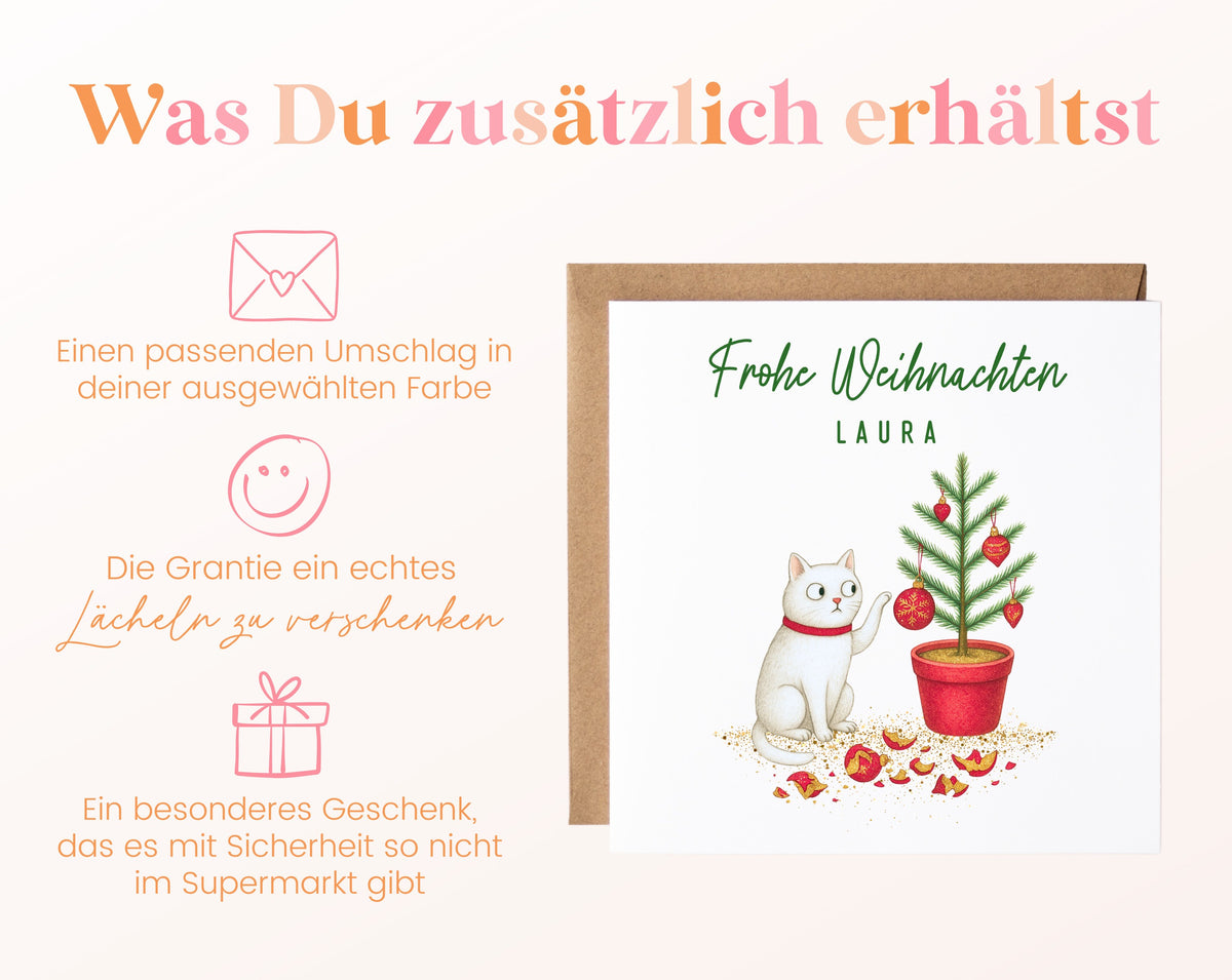 Weihnachtskarte – Katze am Weihnachtsbaum – 06_zusaetzlich