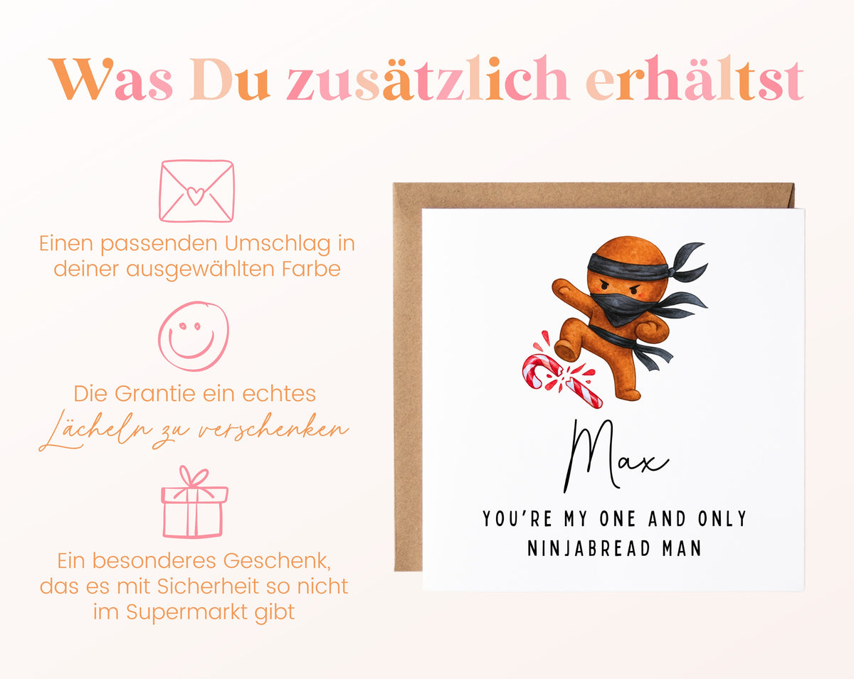Weihnachtskarte – You are my one and only Ninjabread Man – 06_zusaetzlich