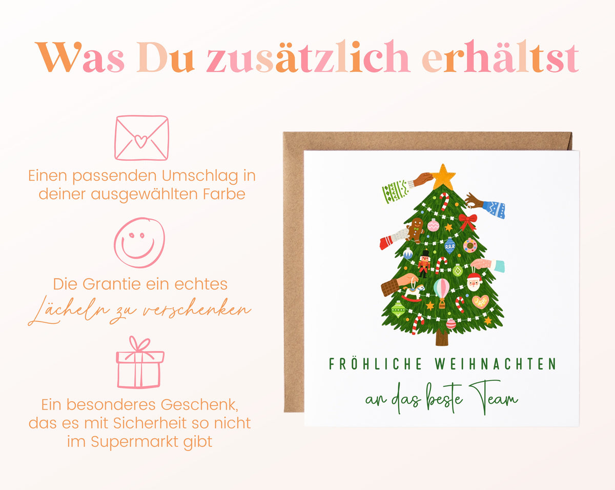 Weihnachtskarte – Fröhliche Weihnachten an das beste Team – 06 zusaetzlich