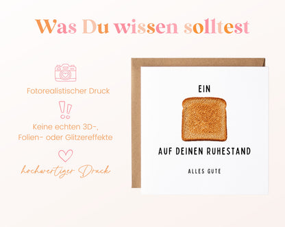 Toastbrot Karte - Ruhestand Geschenk