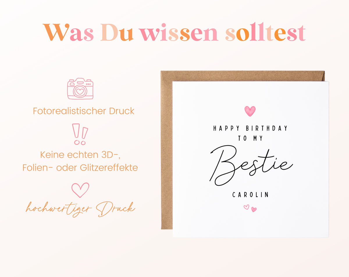 Geburtstagskarte Bestie mit Wunschname
