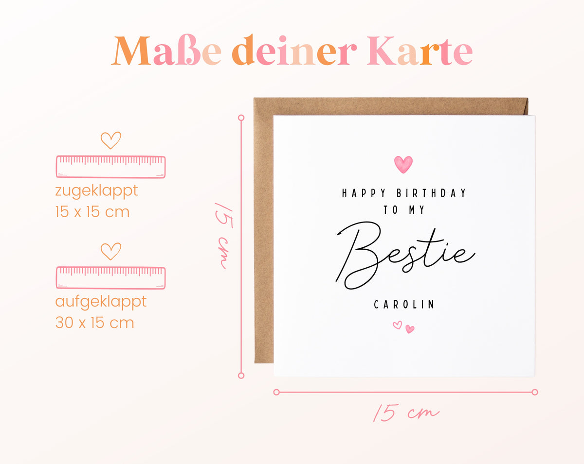 Geburtstagskarte Bestie mit Wunschname
