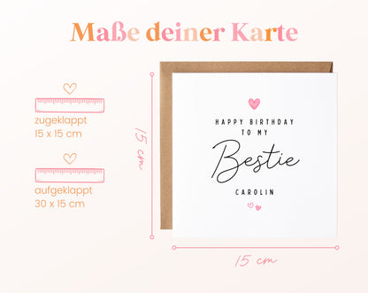 Geburtstagskarte Bestie mit Wunschname