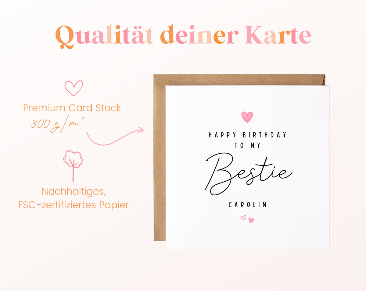 Geburtstagskarte Bestie mit Wunschname