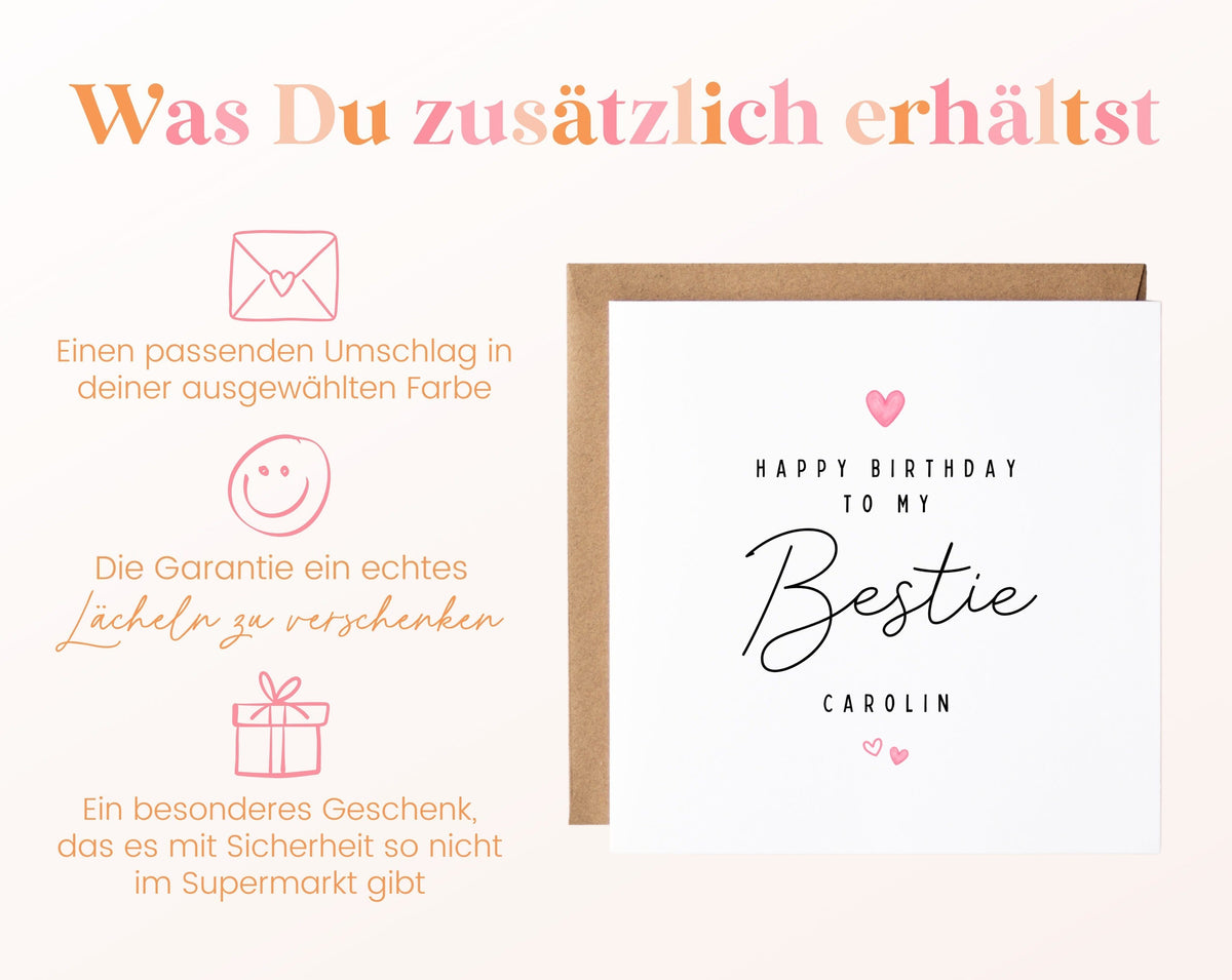 Geburtstagskarte Bestie mit Wunschname