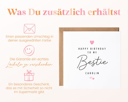 Geburtstagskarte Bestie mit Wunschname