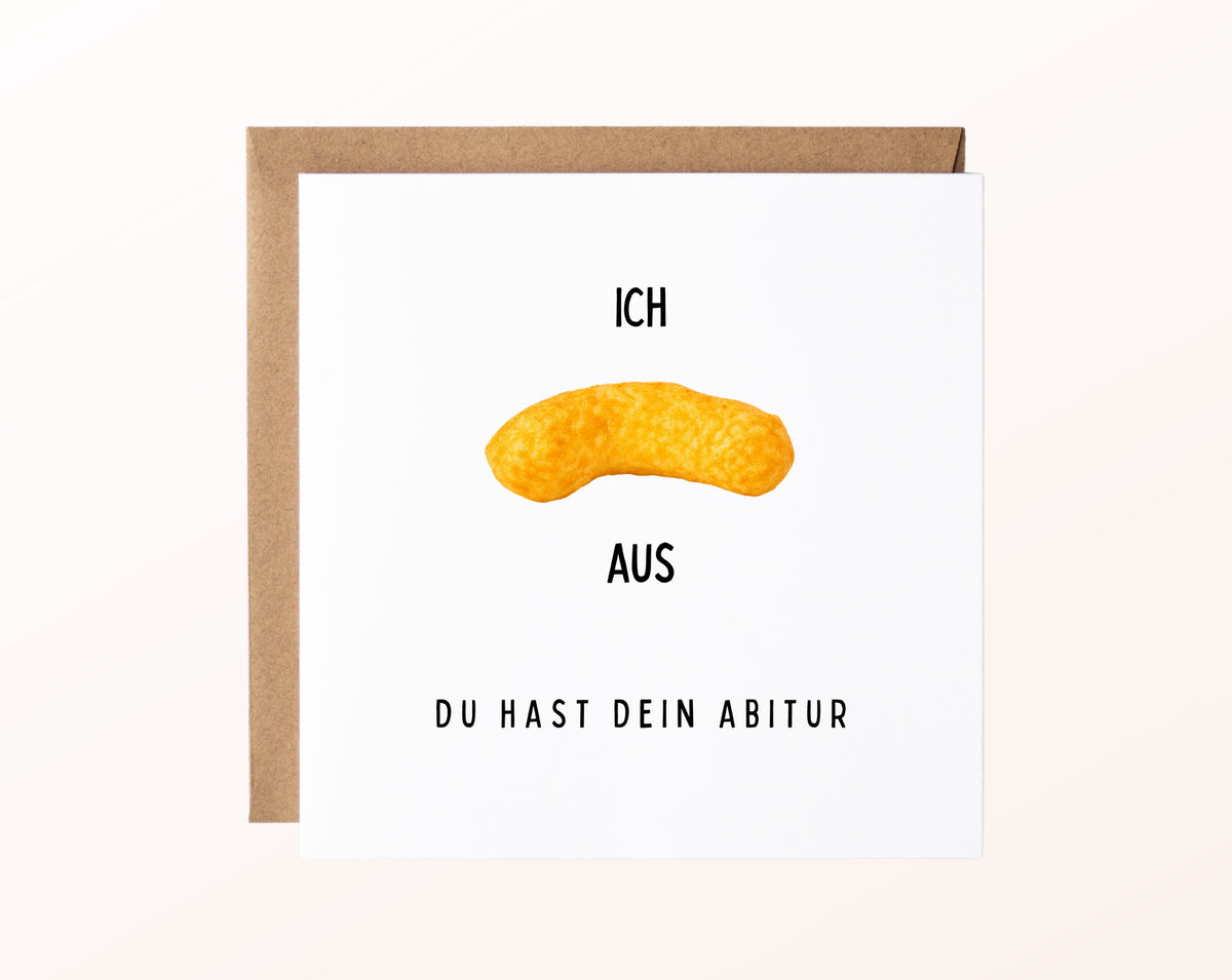 Abiturkarte – Ich flippe aus, du hast dein Abitur – Kartenmotiv