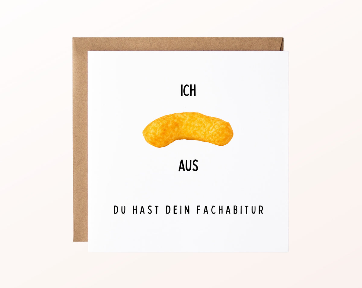 Fachabiturkarte – Ich flippe aus, du hast dein Fachabitur – Kartenmotiv