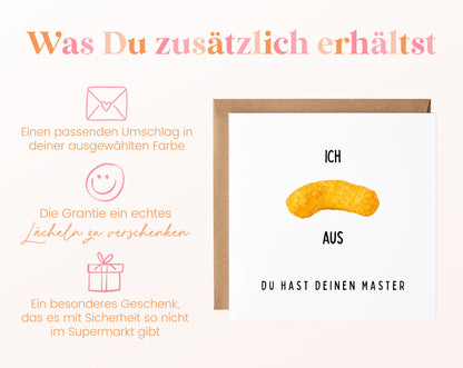 Masterkarte – Ich flippe aus, du hast deinen Master – Karte mit Umschlag