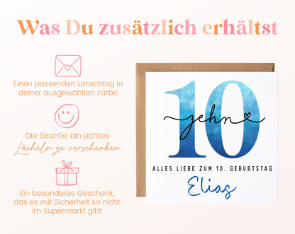 10. Geburtstag – Weitere Ansicht der Karte