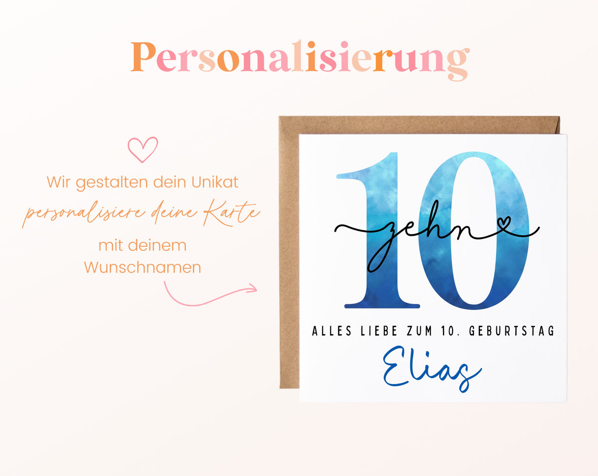 10. Geburtstag – Namenspersonalisierung