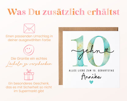 10. Geburtstag – Weitere Ansicht der Karte