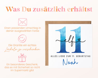 11. Geburtstag – Weitere Ansicht der Karte