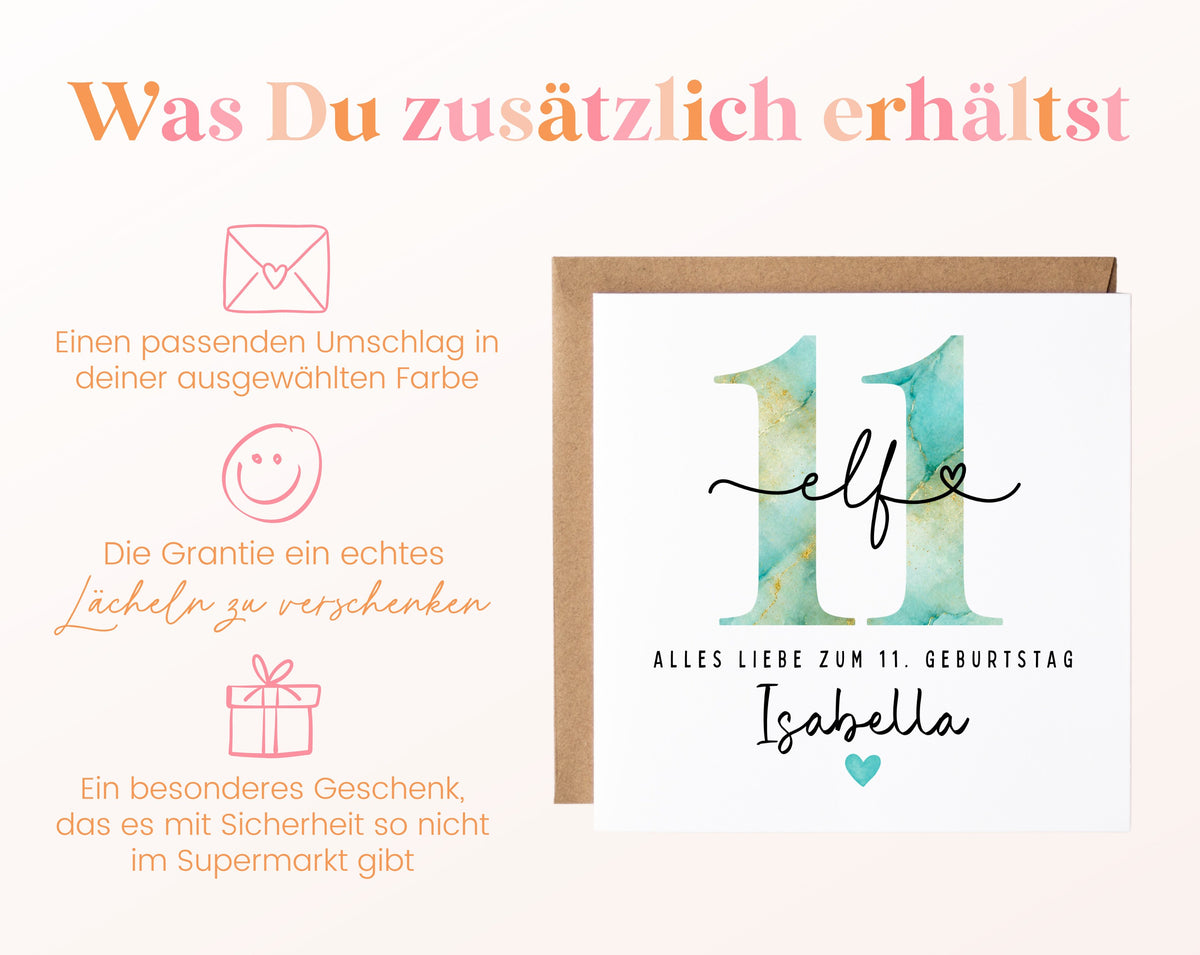 11. Geburtstag – Weitere Ansicht der Karte