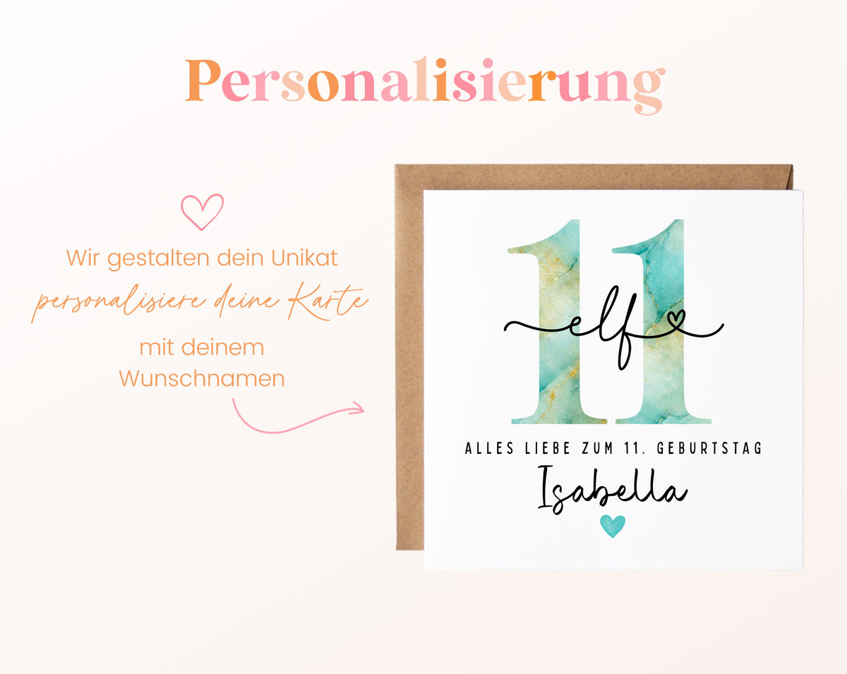 11. Geburtstag – Namenspersonalisierung