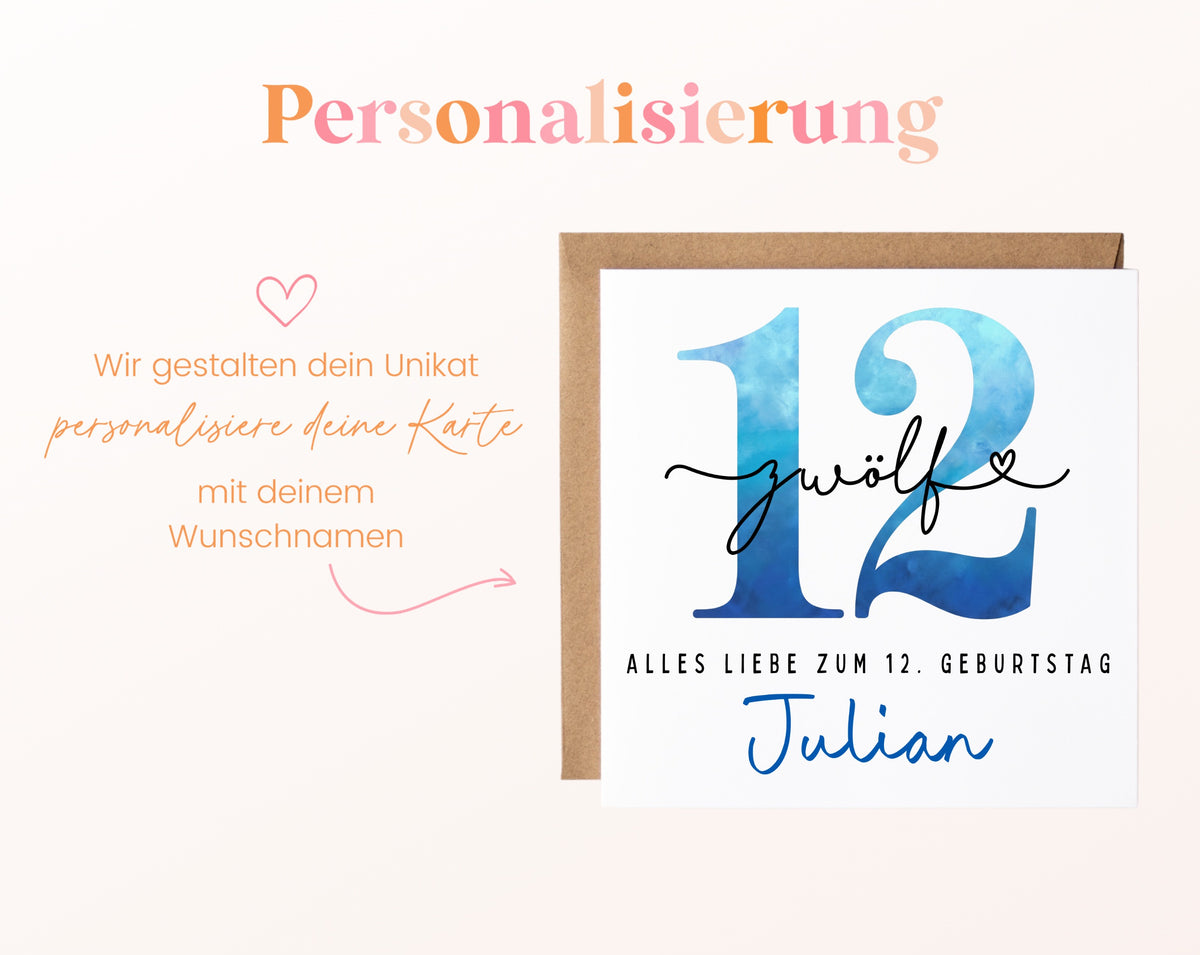12. Geburtstag – Namenspersonalisierung