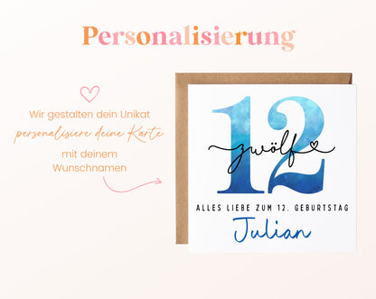 12. Geburtstag – Namenspersonalisierung