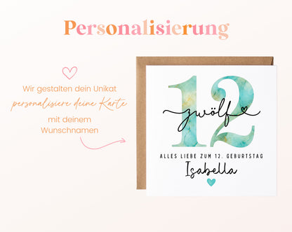 12. Geburtstag – Namenspersonalisierung