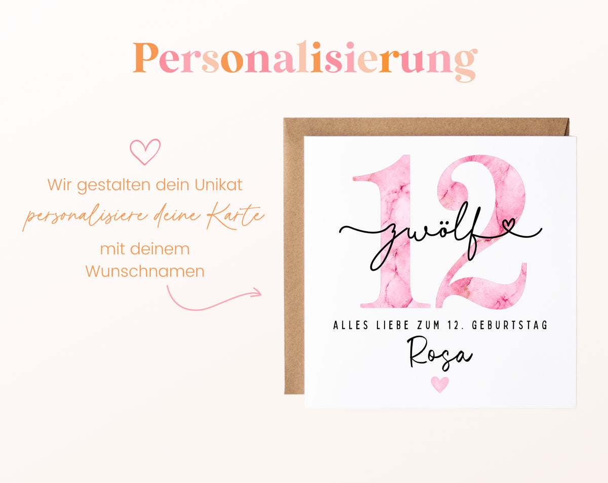 12. Geburtstag – Namenspersonalisierung