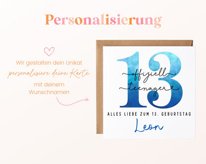 13. Geburtstag – Namenspersonalisierung