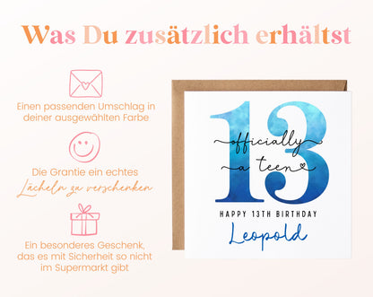 13. Geburtstag – Weitere Ansicht der Karte