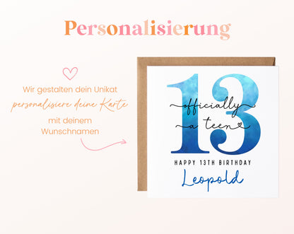 13. Geburtstag – Namenspersonalisierung