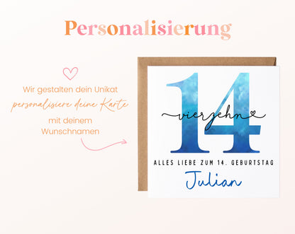 14. Geburtstag – Namenspersonalisierung