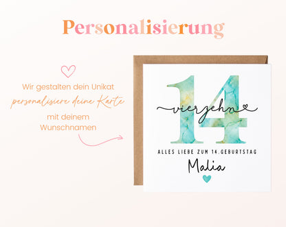 14. Geburtstag – Namenspersonalisierung