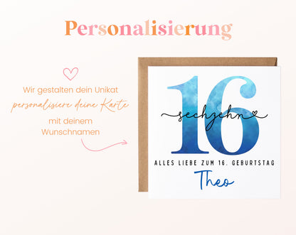 16. Geburtstag – Namenspersonalisierung