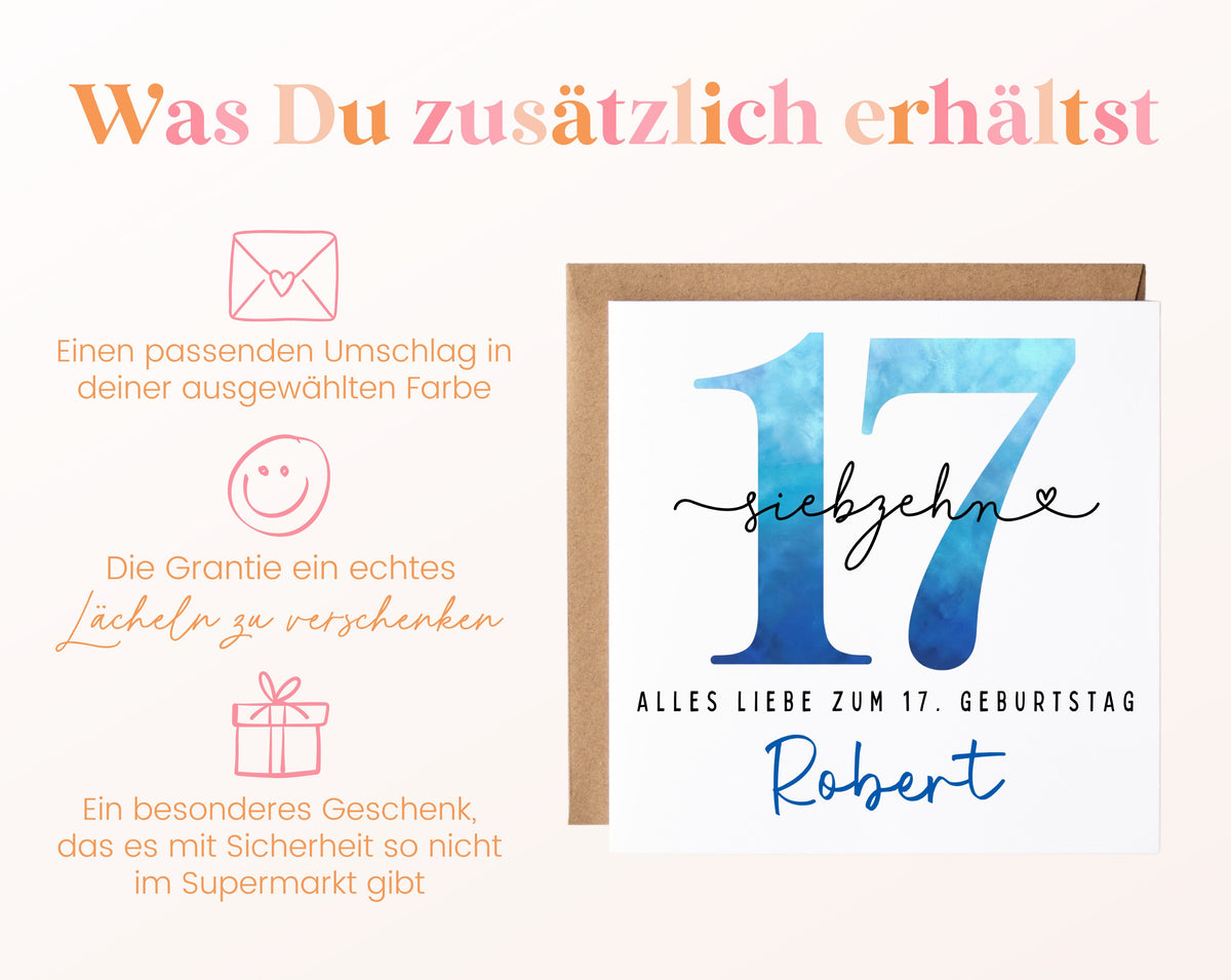17. Geburtstag – Weitere Ansicht der Karte