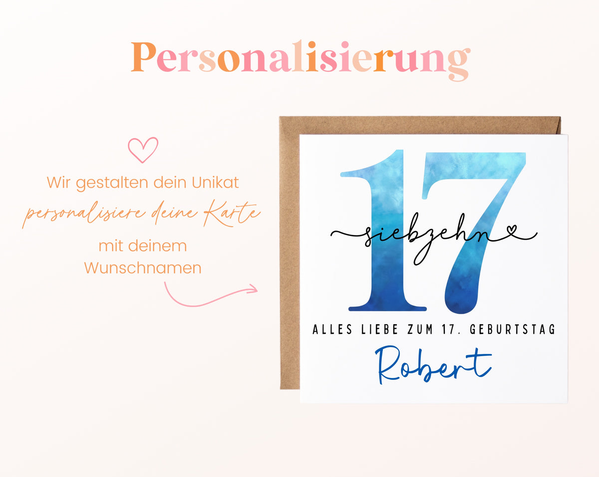 17. Geburtstag – Namenspersonalisierung