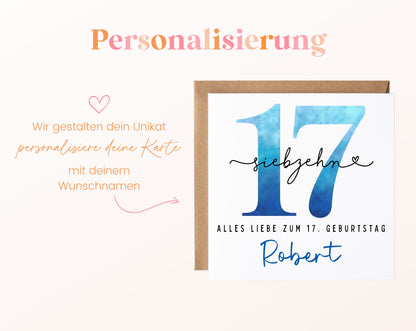 17. Geburtstag – Namenspersonalisierung