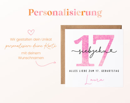 17. Geburtstag – Namenspersonalisierung