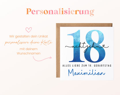 18. Geburtstag – Namenspersonalisierung