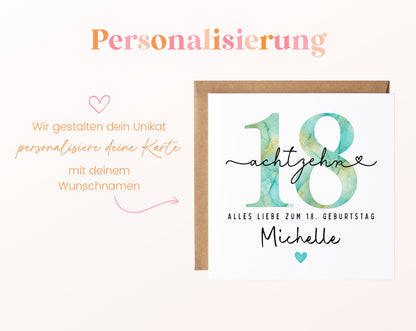 18. Geburtstag – Namenspersonalisierung