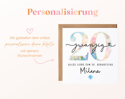 20. Geburtstag – Namenspersonalisierung