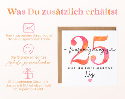 25. Geburtstag – Weitere Ansicht der Karte