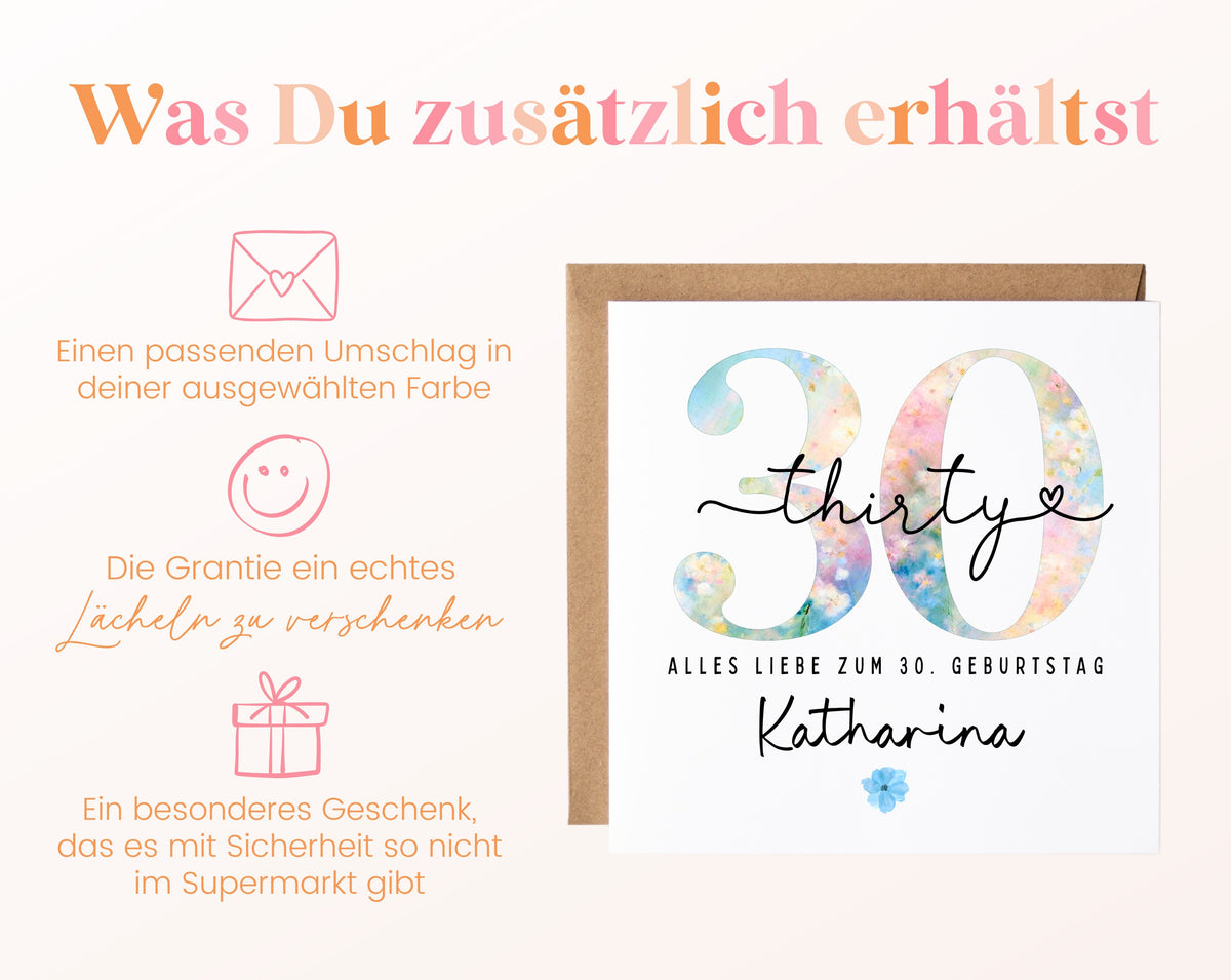 30. Geburtstag – Weitere Ansicht der Karte