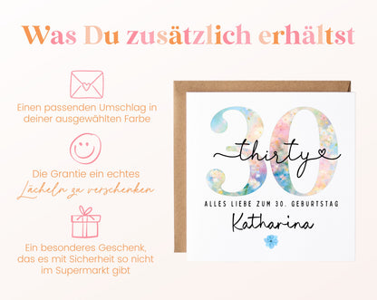 30. Geburtstag – Weitere Ansicht der Karte