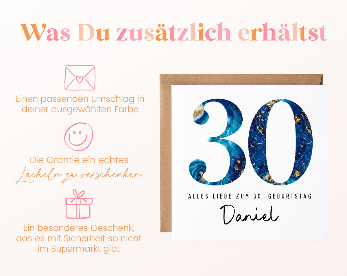 30. Geburtstag – Weitere Ansicht der Karte