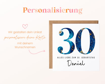 30. Geburtstag – Namenspersonalisierung