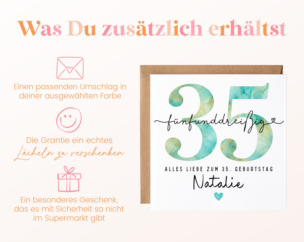 35. Geburtstag – Weitere Ansicht der Karte