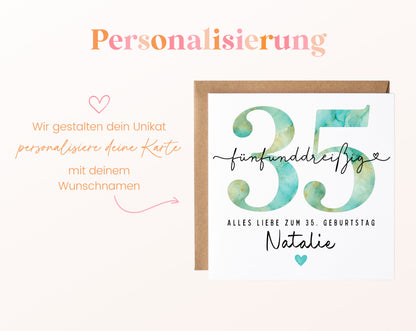 35. Geburtstag – Namenspersonalisierung