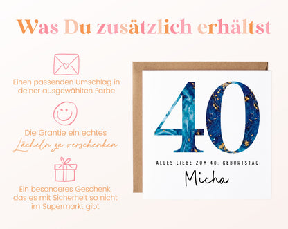 40. Geburtstag – Weitere Ansicht der Karte